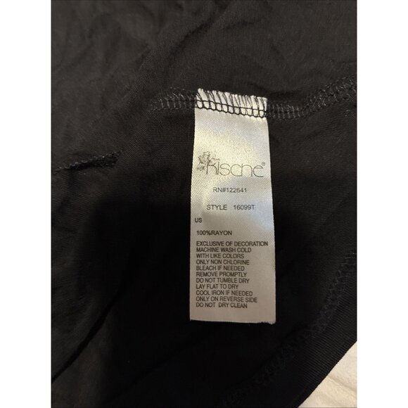 Kische Womens Black Silver Rayon Sequin Round Neck Tank Top Small - Picture 4 of 4